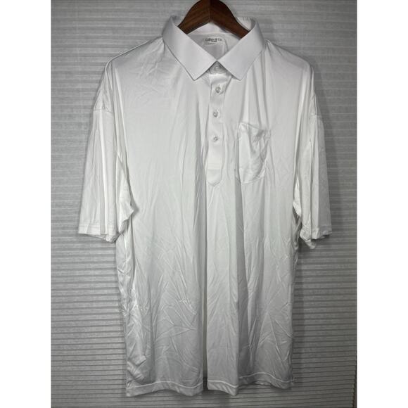 Collars & Co Polo Shirt Mens 3X White Performance Golf Dress Collar - Picture 1 of 8